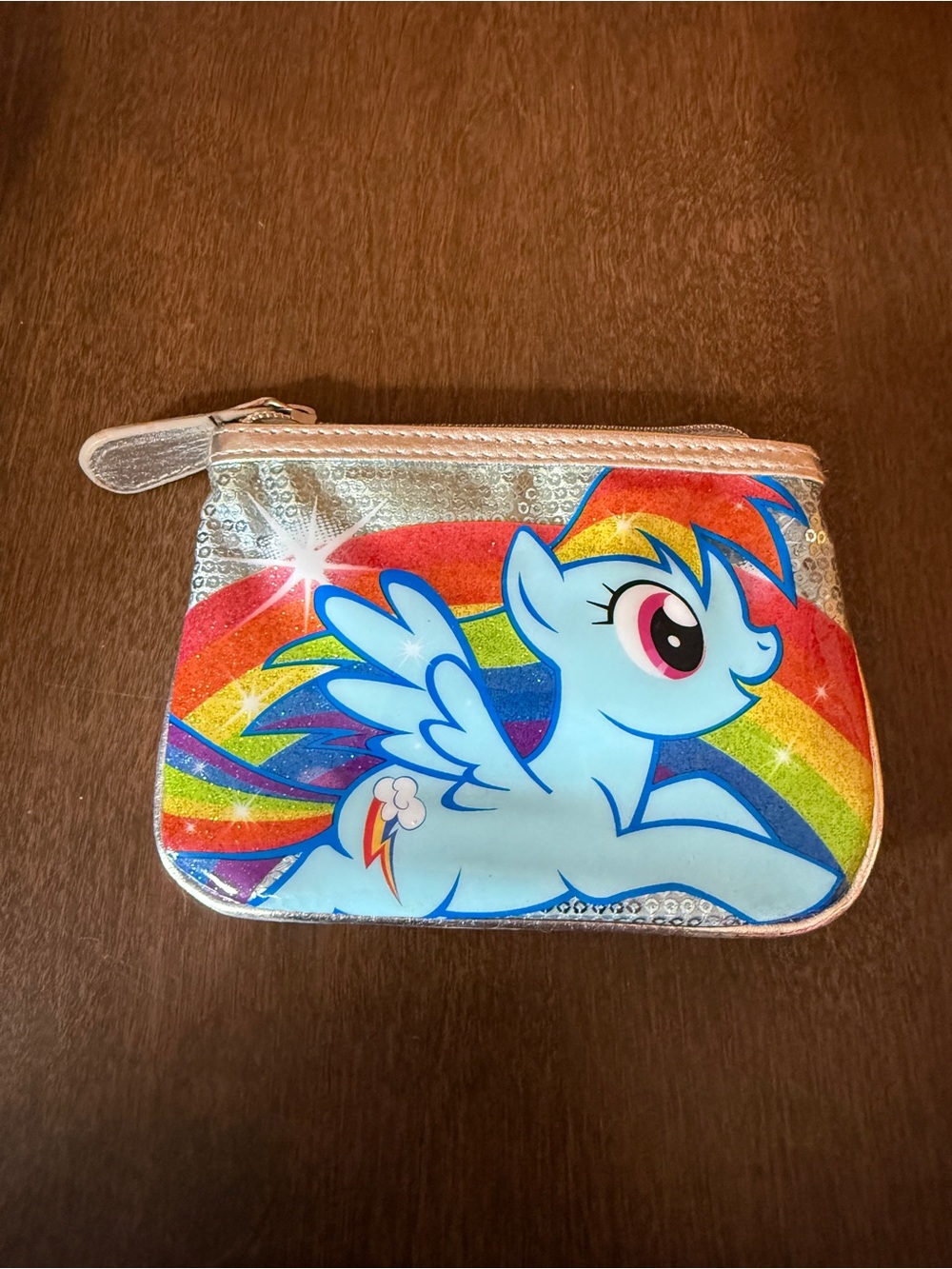 My Little Pony X Loungefly Rainbow Dash coin purse Wallet Zip Up Sequins MLP